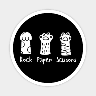 Rock Paper Scissors Funny Cat Paws Magnet